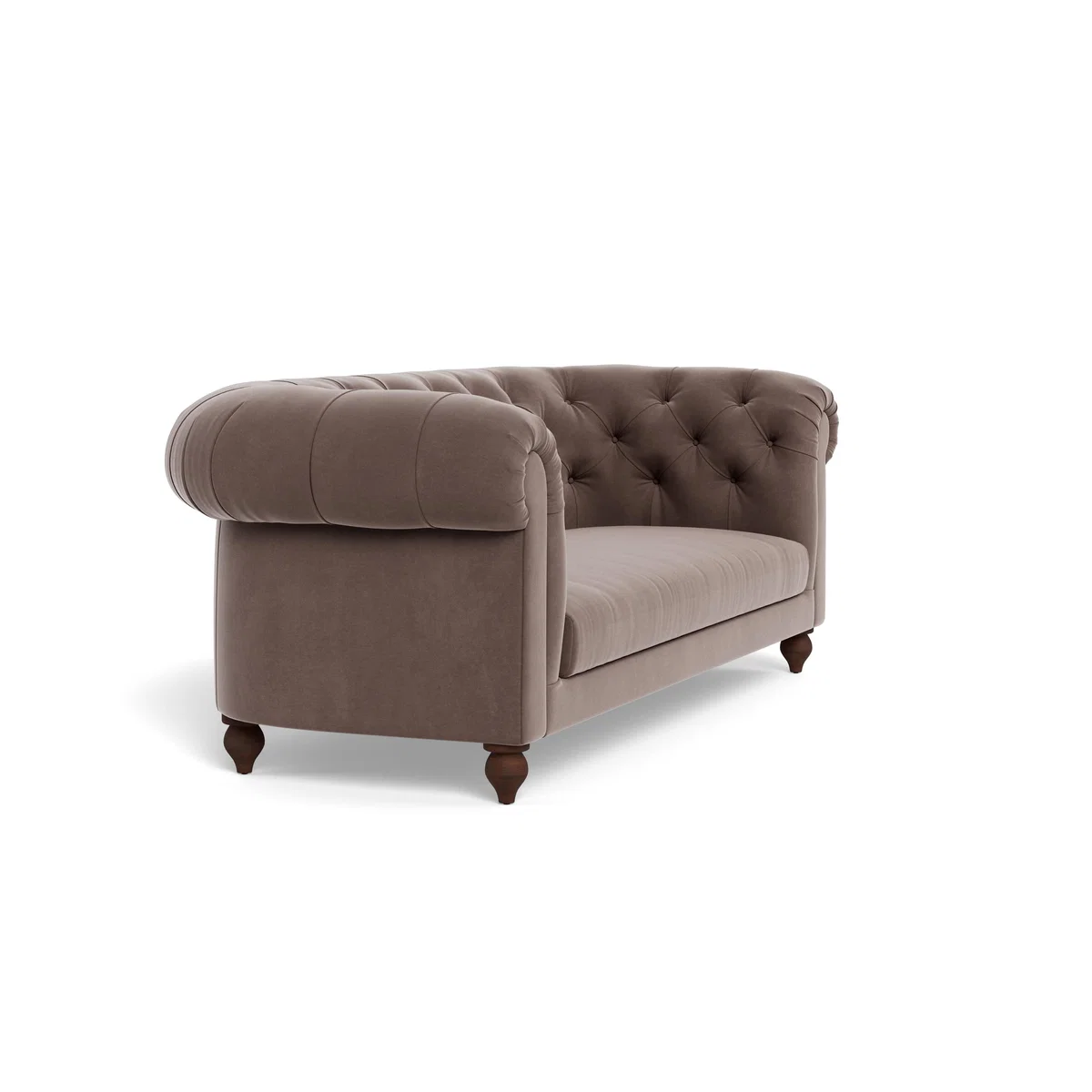 Heal's Fitzrovia 3 Seater Sofa Smart Velvet Mouse Natural Feet - Heal's UK Furniture – image 2