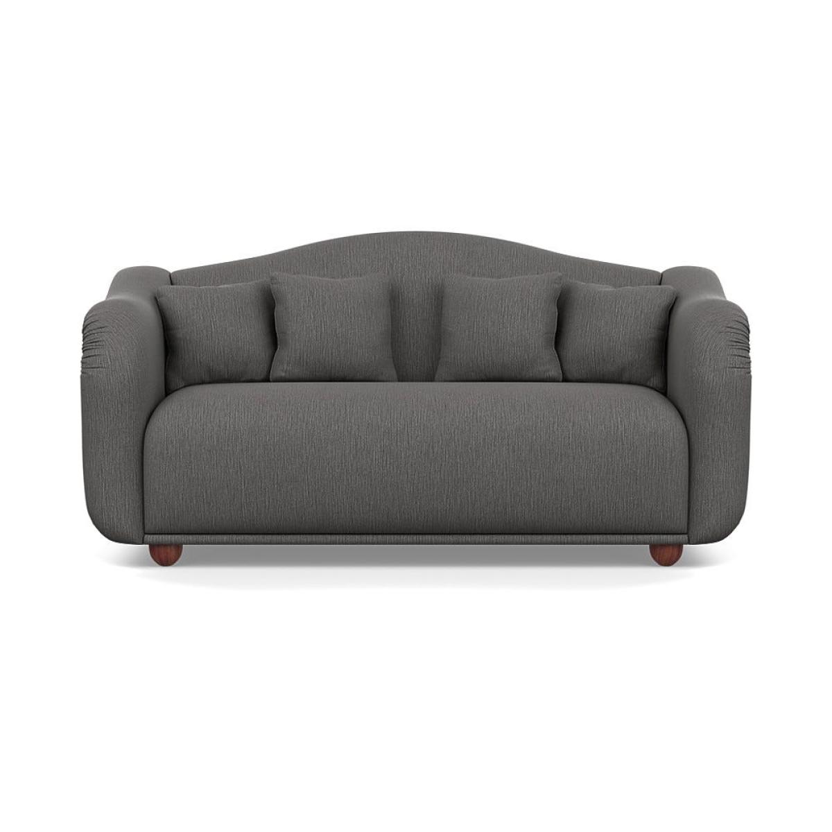 Heal's Tetbury 3 Seater Sofa Smart Linen Mix Grey Walnut Stained Beech Feet – image 2