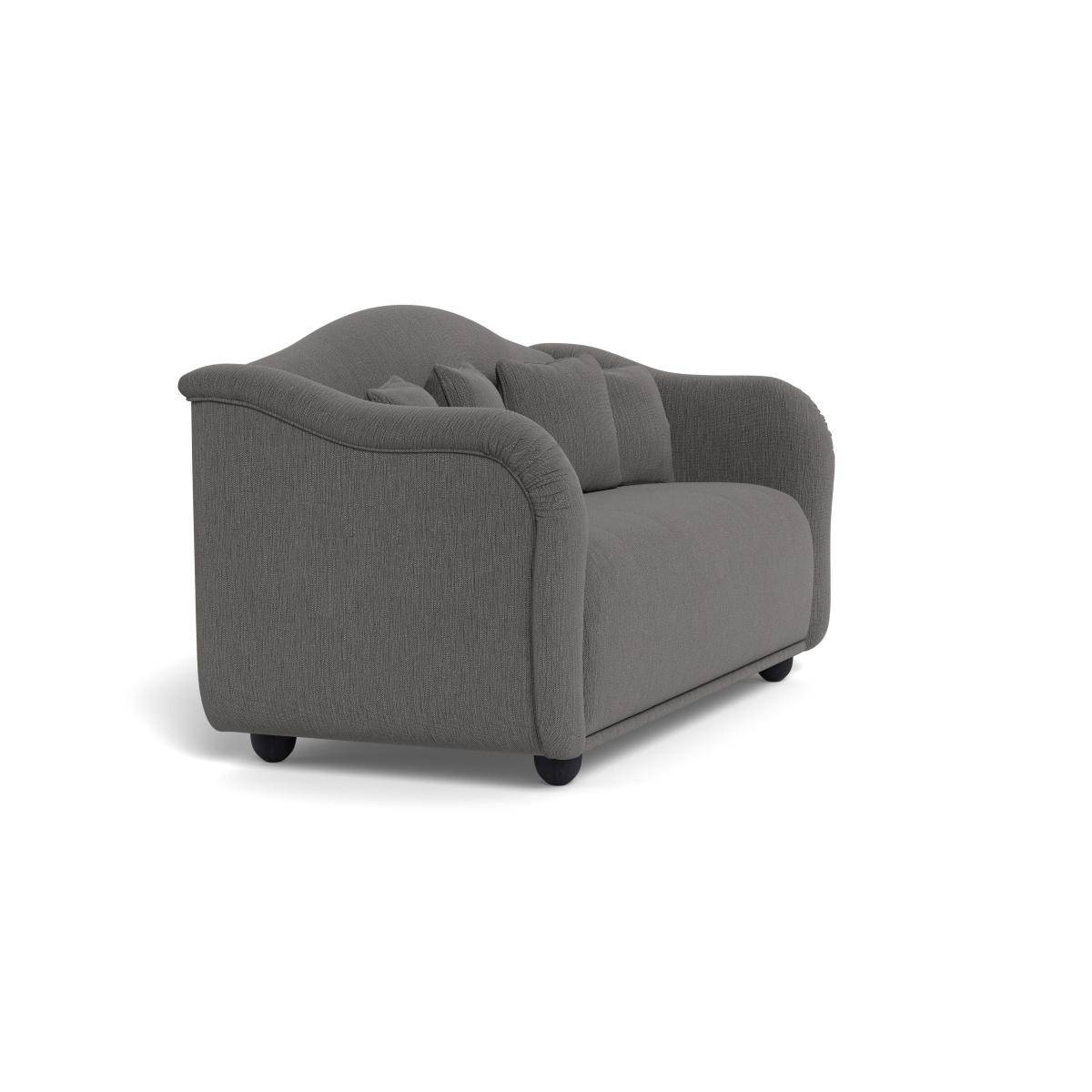 Heal's Tetbury 3 Seater Sofa Smart Linen Mix Grey Walnut Stained Beech Feet – image 3