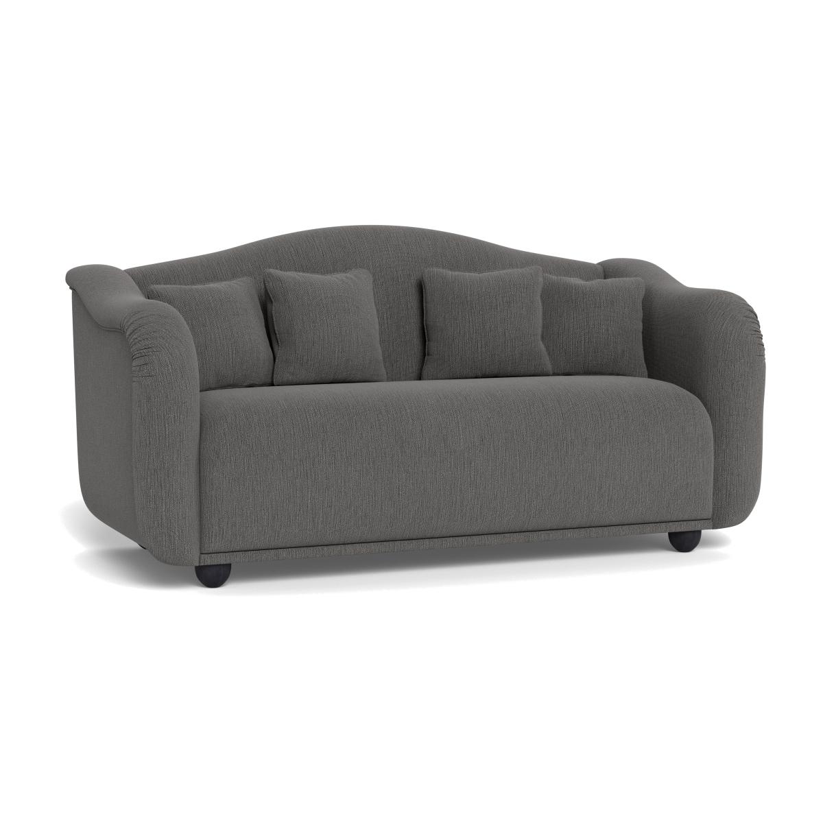 Heal's Tetbury 3 Seater Sofa Smart Linen Mix Grey Walnut Stained Beech Feet – image 1