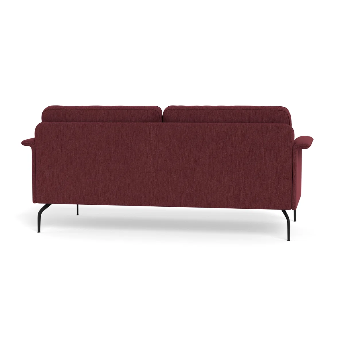 Heal's Iver 3 Seater Sofa Smart Linen Mix Maroon Black Feet – image 6