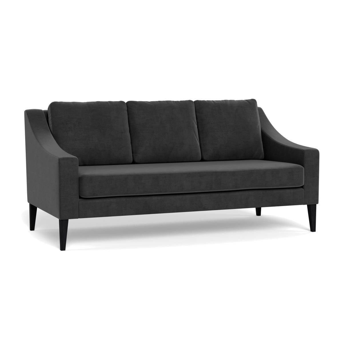 Heal's Richmond 3 Seater Sofa Smart Luxe Velvet Nickel Natural Ash Feet - Heal's UK Furniture – image 1