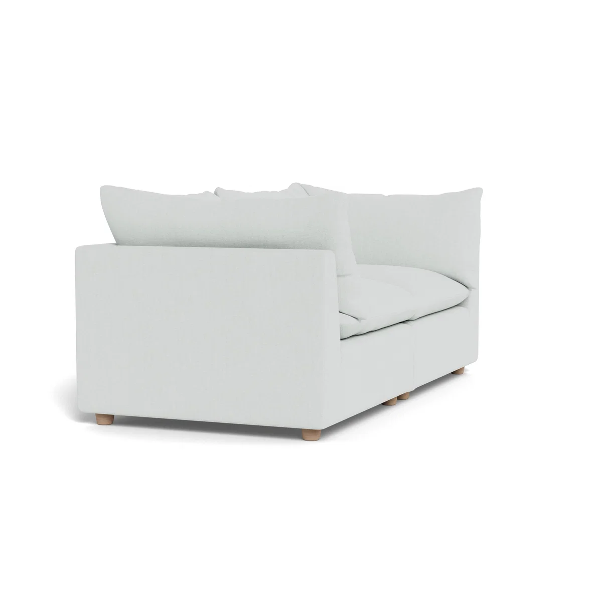 Heal's Astrid 3 Seater Sofa Broad Weave Tin Natural Beech Feet – image 2