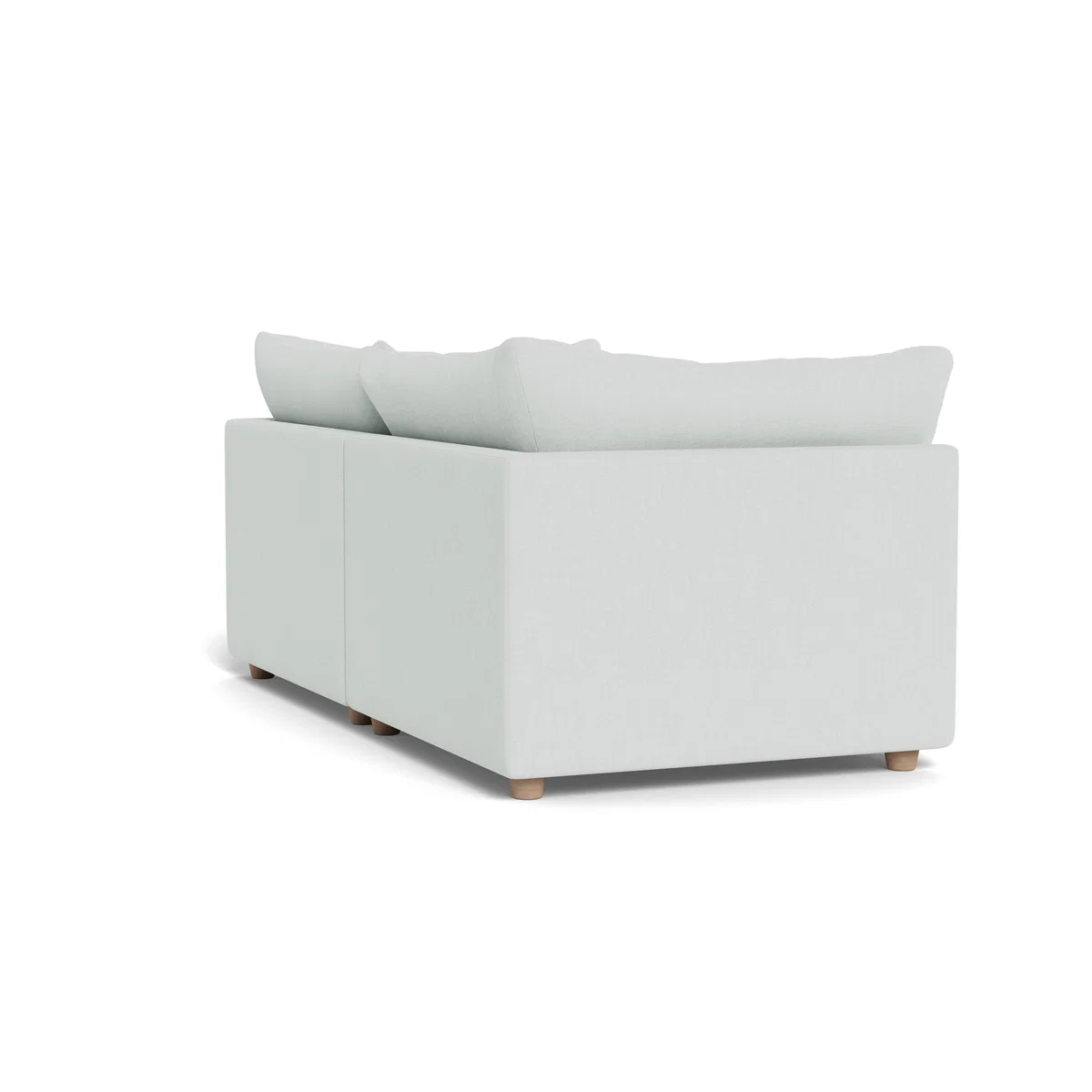 Heal's Astrid 3 Seater Sofa Broad Weave Tin Natural Beech Feet – image 4