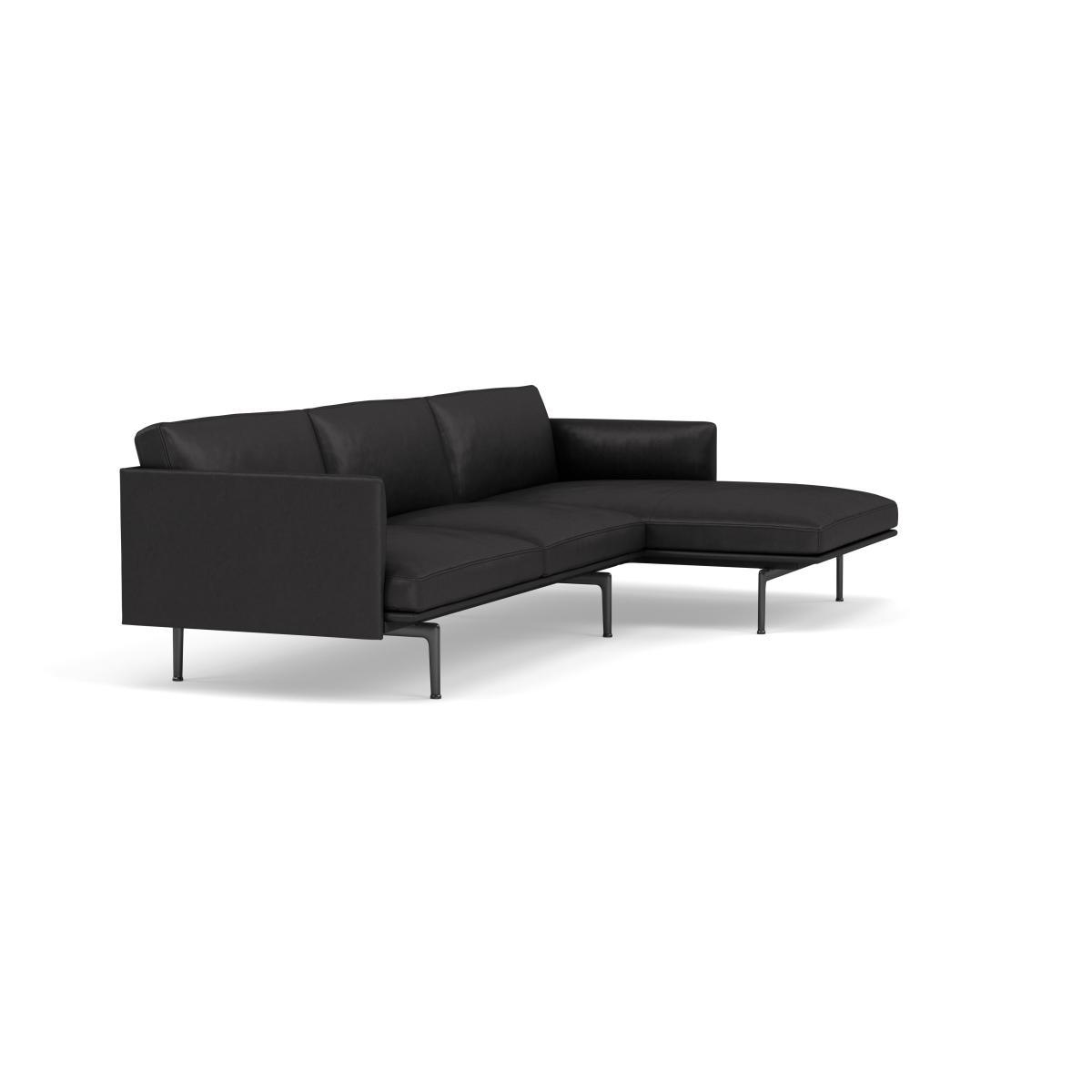 Muuto Outline Corner Chaise Sofa Right Hand Facing Hallingdal Fabric Light Grey 166 - Heal's UK Furniture – image 2