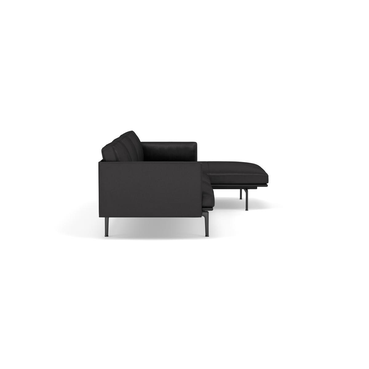Muuto Outline Corner Chaise Sofa Right Hand Facing Hallingdal Fabric Light Grey 166 - Heal's UK Furniture – image 3
