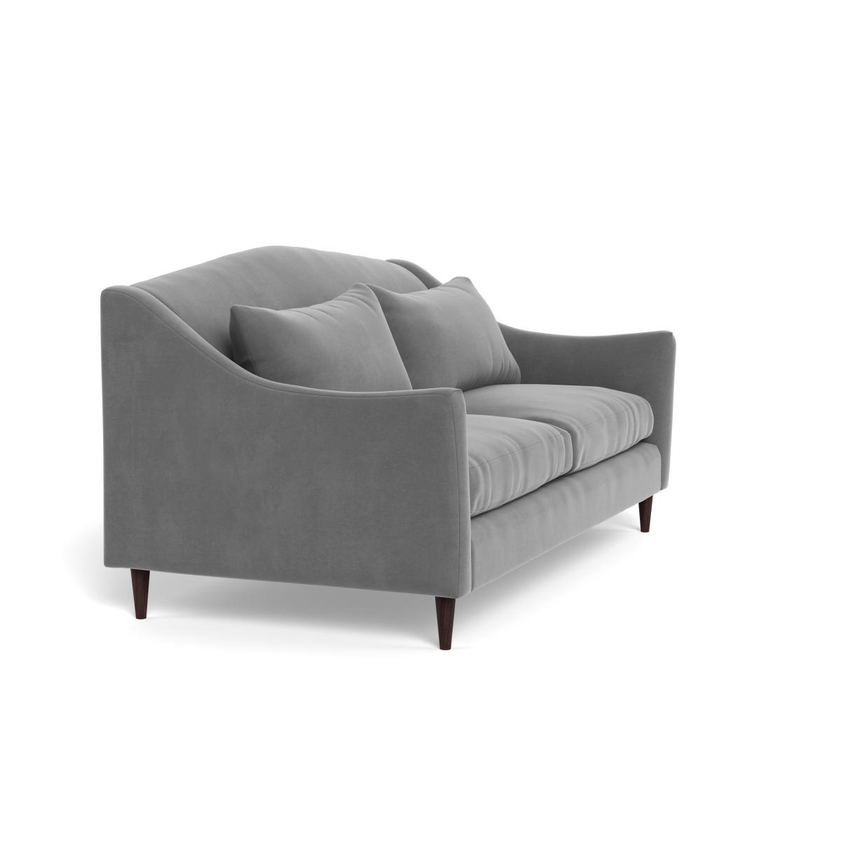 Heal's Somerset 3 Seater Sofa Smart Velvet Mercury Dark Stain Beech - Heal's UK Furniture – image 2