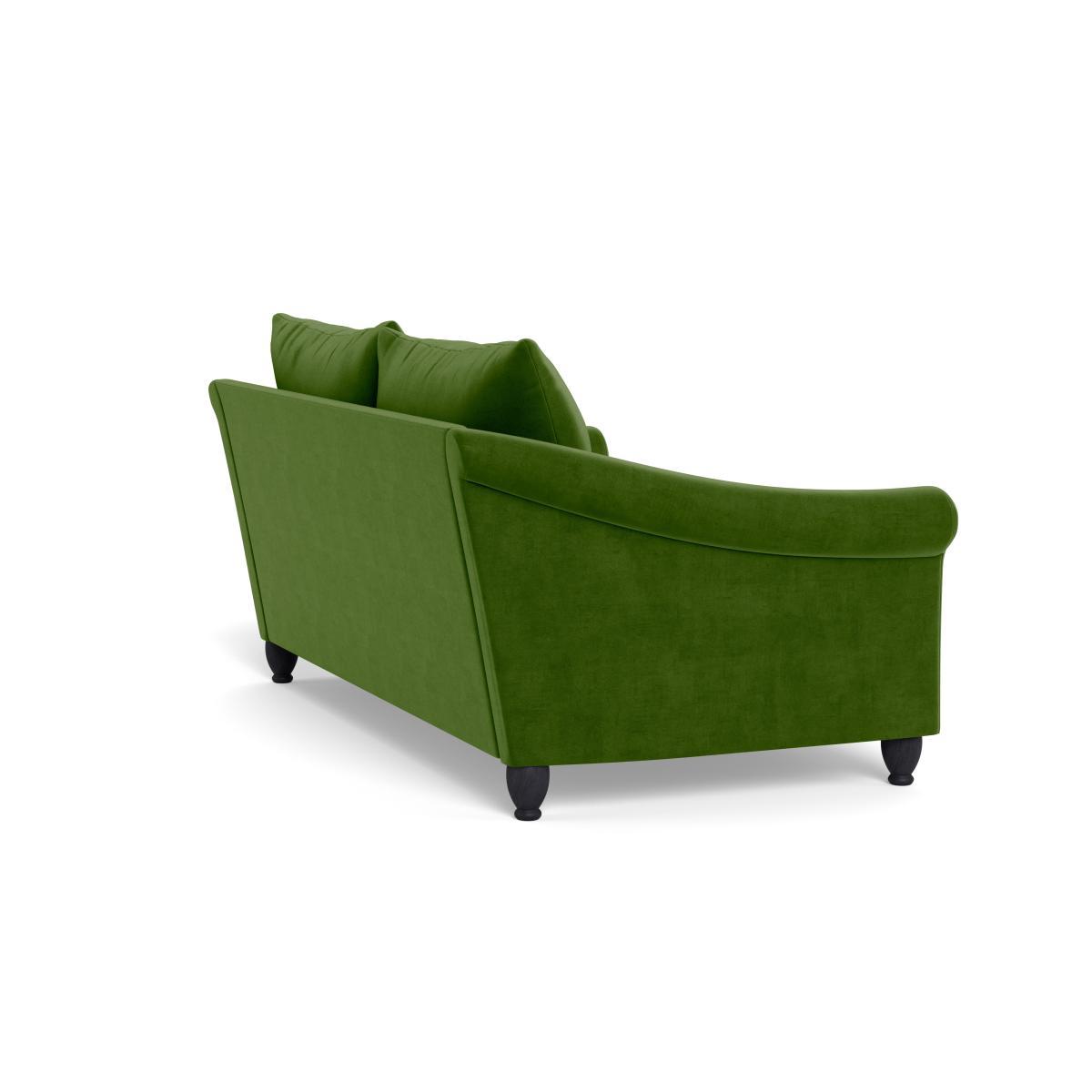 Heal's Devon 3 Seater Smart Luxe Velvet Grass Walnut Stain Beech Feet - Heal's UK Furniture – image 4