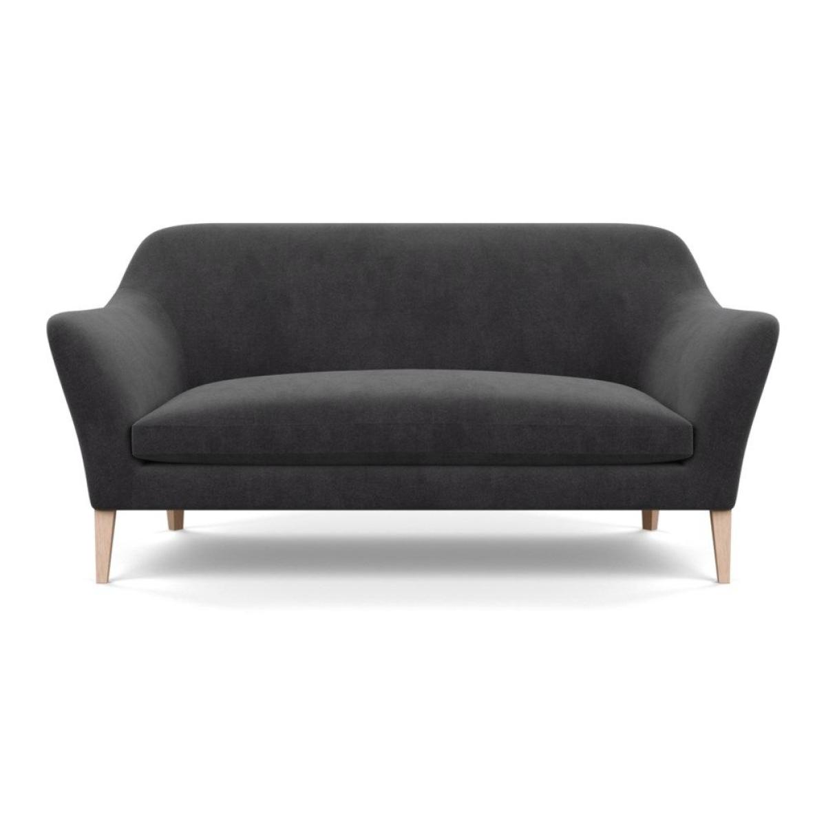 Heal's Wallis 3 Seater Sofa Smart Luxe Velvet Mineral Blue Stained Oak Feet – image 24