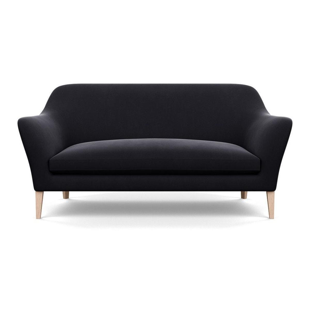 Heal's Wallis 3 Seater Sofa Smart Luxe Velvet Mineral Blue Stained Oak Feet – image 25