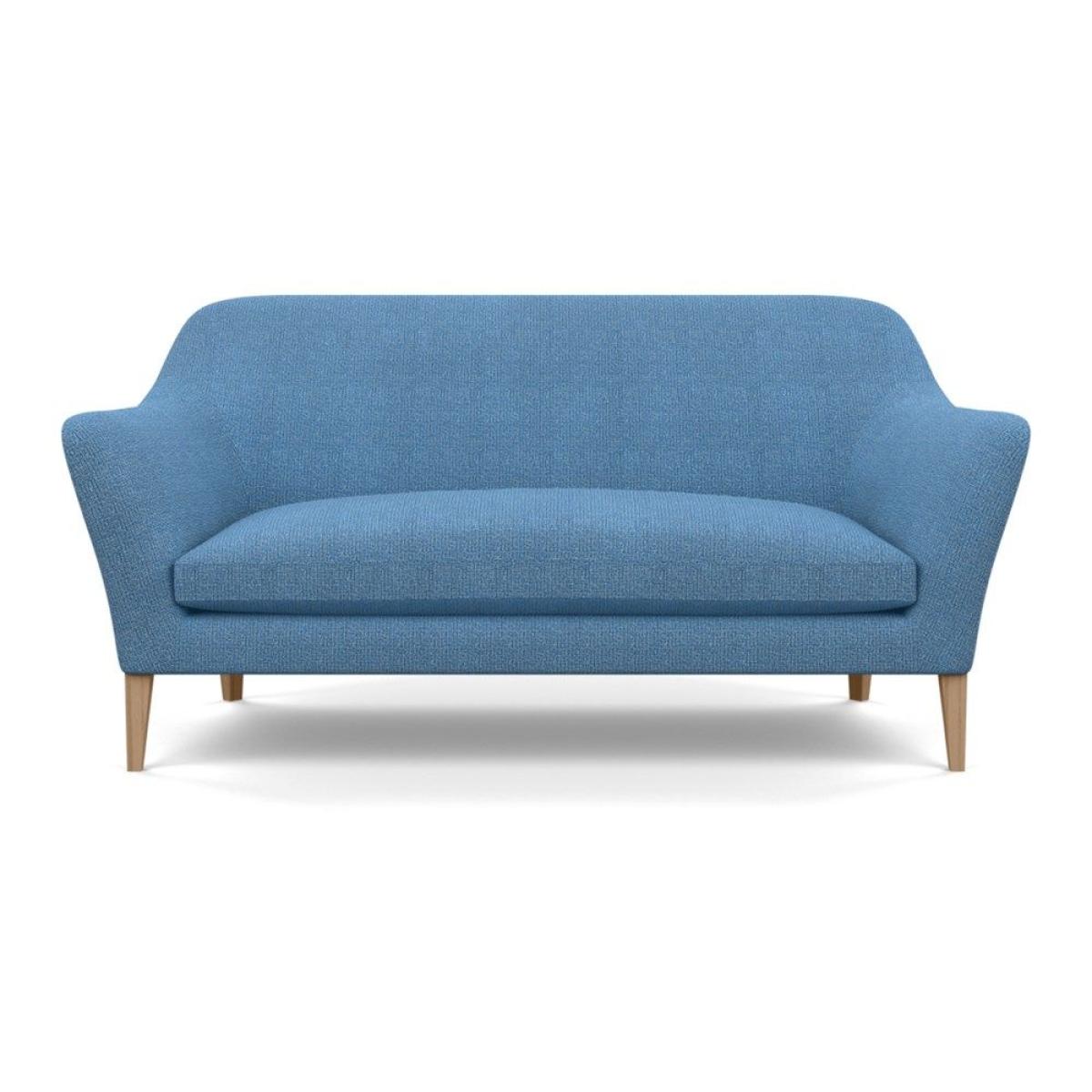 Heal's Wallis 3 Seater Sofa Smart Luxe Velvet Mineral Blue Stained Oak Feet – image 44
