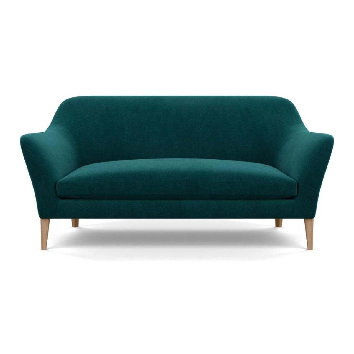 Heal's Wallis 3 Seater Sofa Smart Luxe Velvet Mineral Blue Stained Oak Feet – image 70