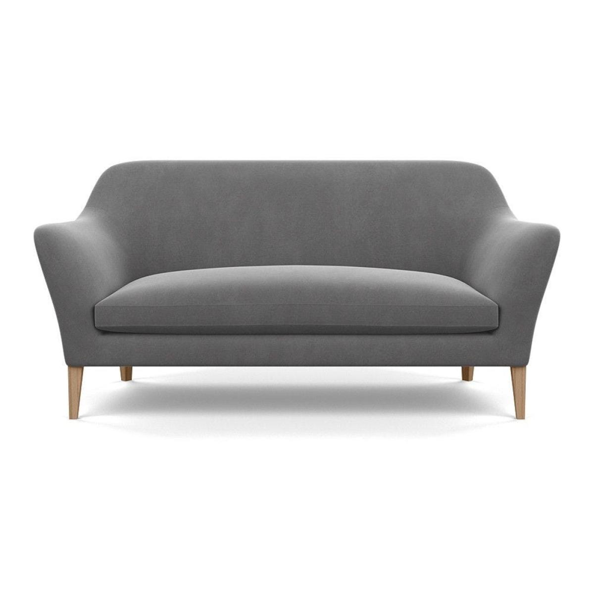 Heal's Wallis 3 Seater Sofa Smart Luxe Velvet Mineral Blue Stained Oak Feet – image 8