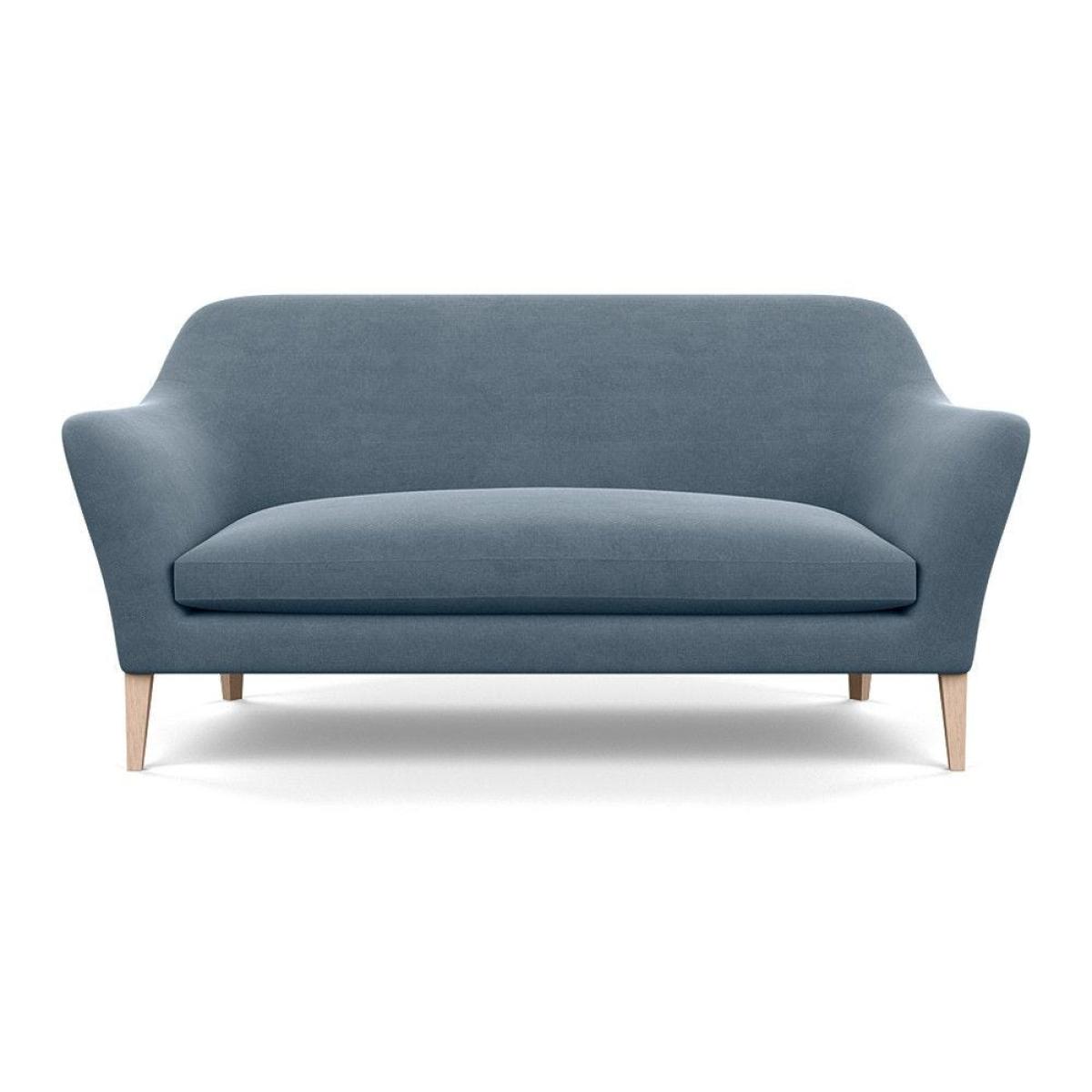 Heal's Wallis 3 Seater Sofa Smart Luxe Velvet Mineral Blue Stained Oak Feet – image 73
