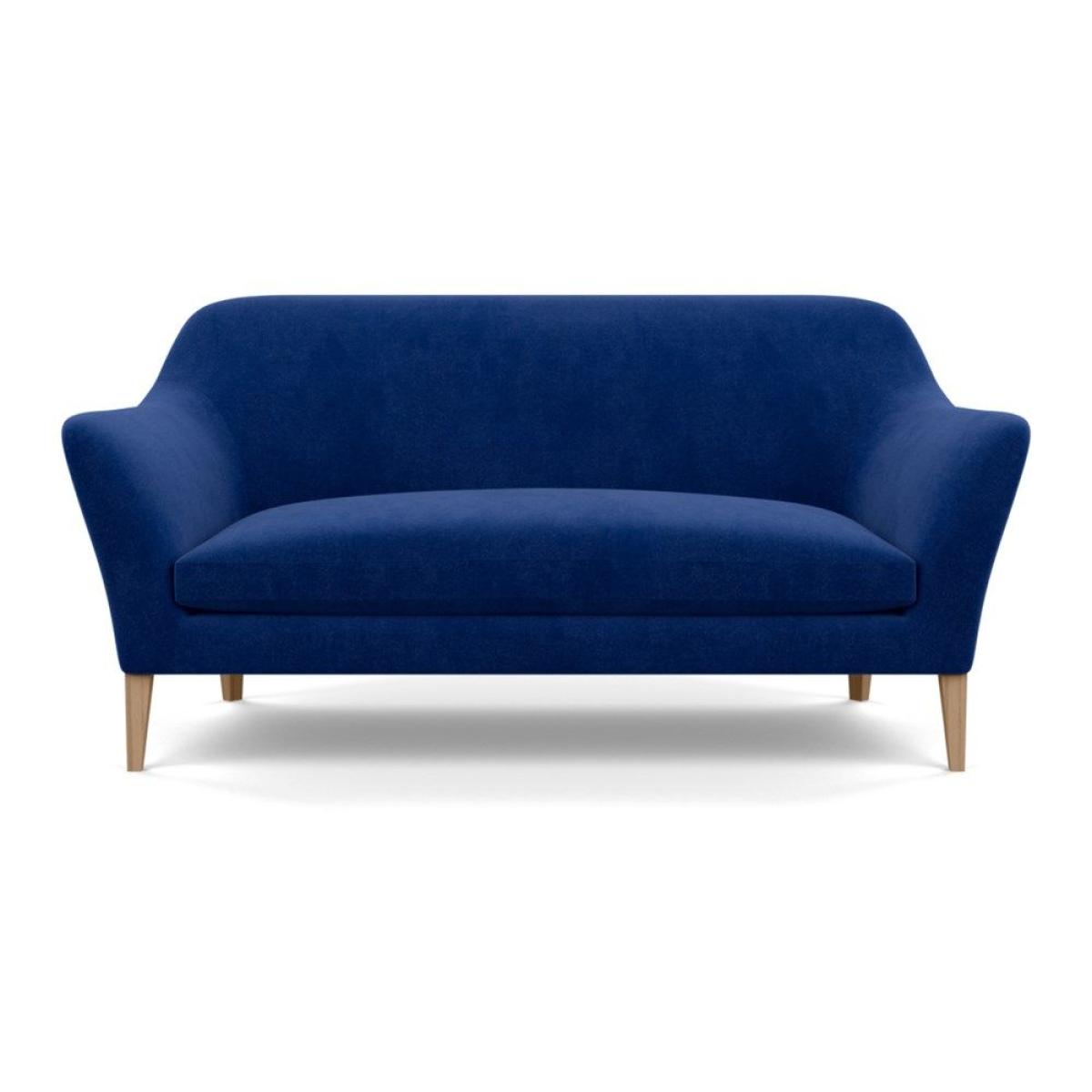 Heal's Wallis 3 Seater Sofa Smart Luxe Velvet Mineral Blue Stained Oak Feet – image 74