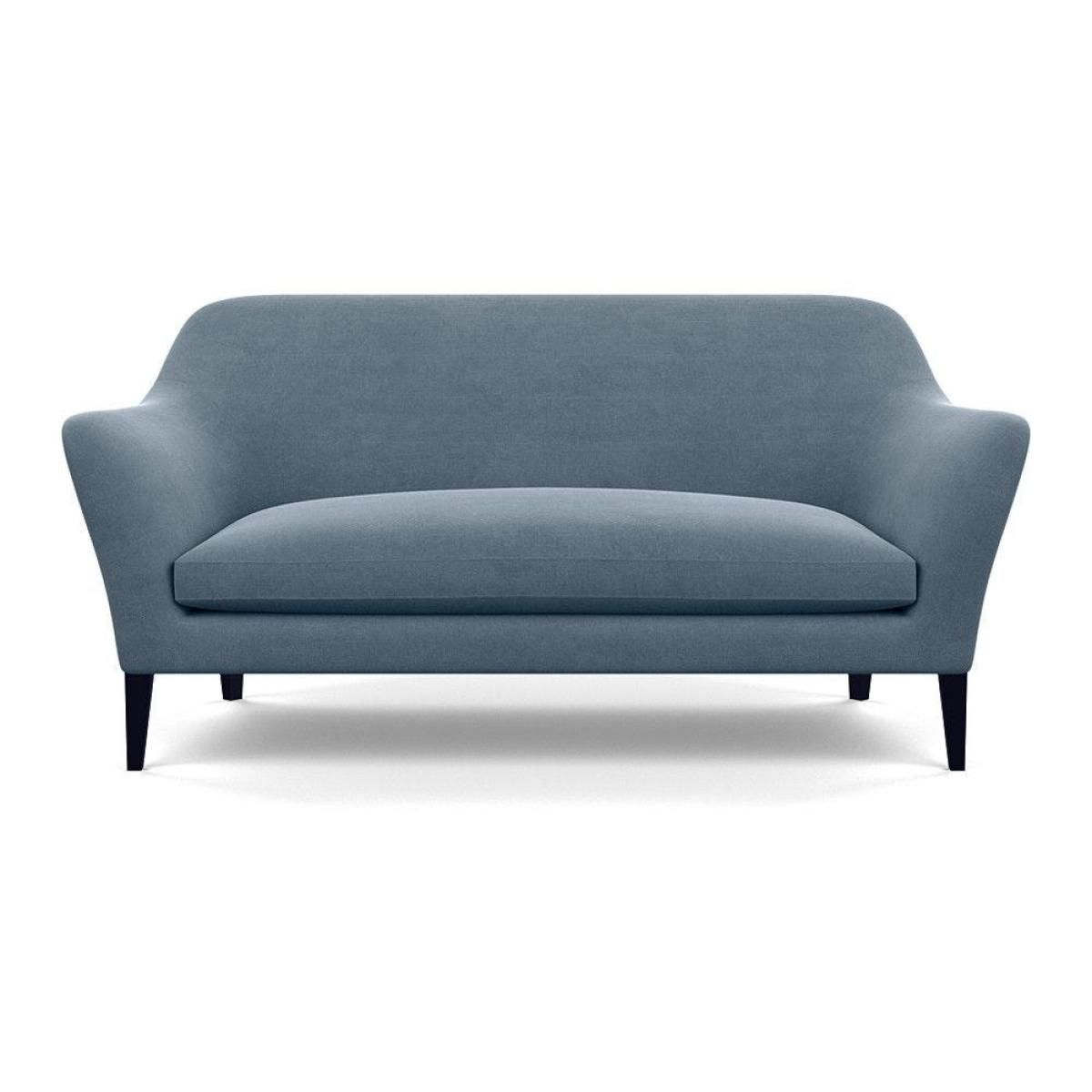 Heal's Wallis 3 Seater Sofa Smart Luxe Velvet Mineral Blue Stained Oak Feet – image 87
