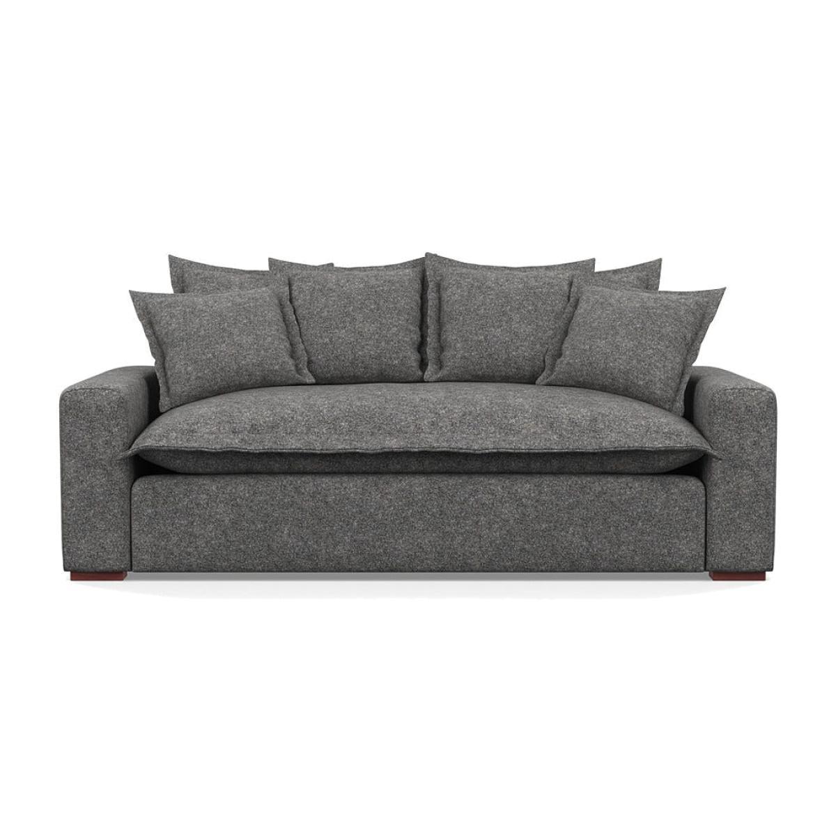 Heal's Brompton 3 Seater Sofa Melton Wool Shale Walnut Stain - Heal's UK Furniture