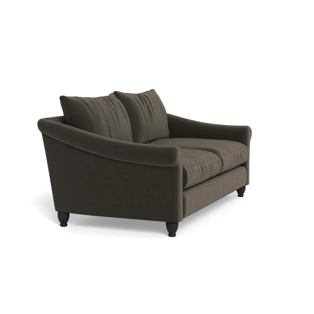 Heal's Devon 3 Seater Velvet Charcoal Natural Ash Feet - Heal's UK Furniture – image 2