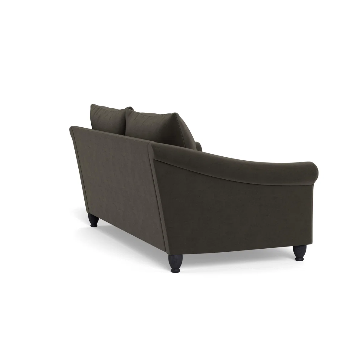 Heal's Devon 3 Seater Velvet Charcoal Natural Ash Feet - Heal's UK Furniture – image 4
