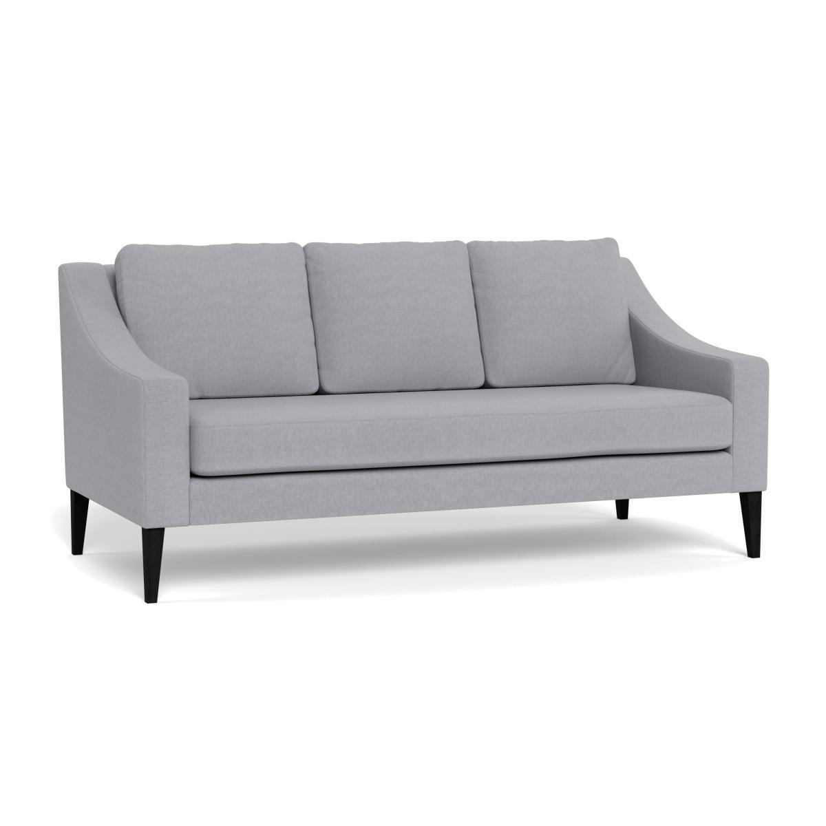 Heal's Richmond 3 Seater Sofa Brushed Cotton Pewter Black Feet - Heal's UK Furniture – image 1