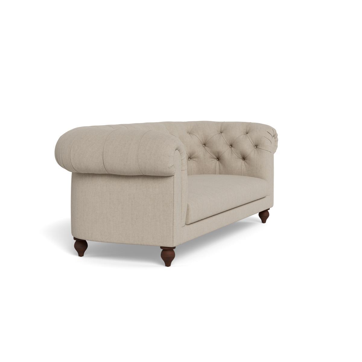 Heal's Fitzrovia 3 Seater Sofa Broad Weave Putty Natural Feet - Heal's UK Furniture – image 2