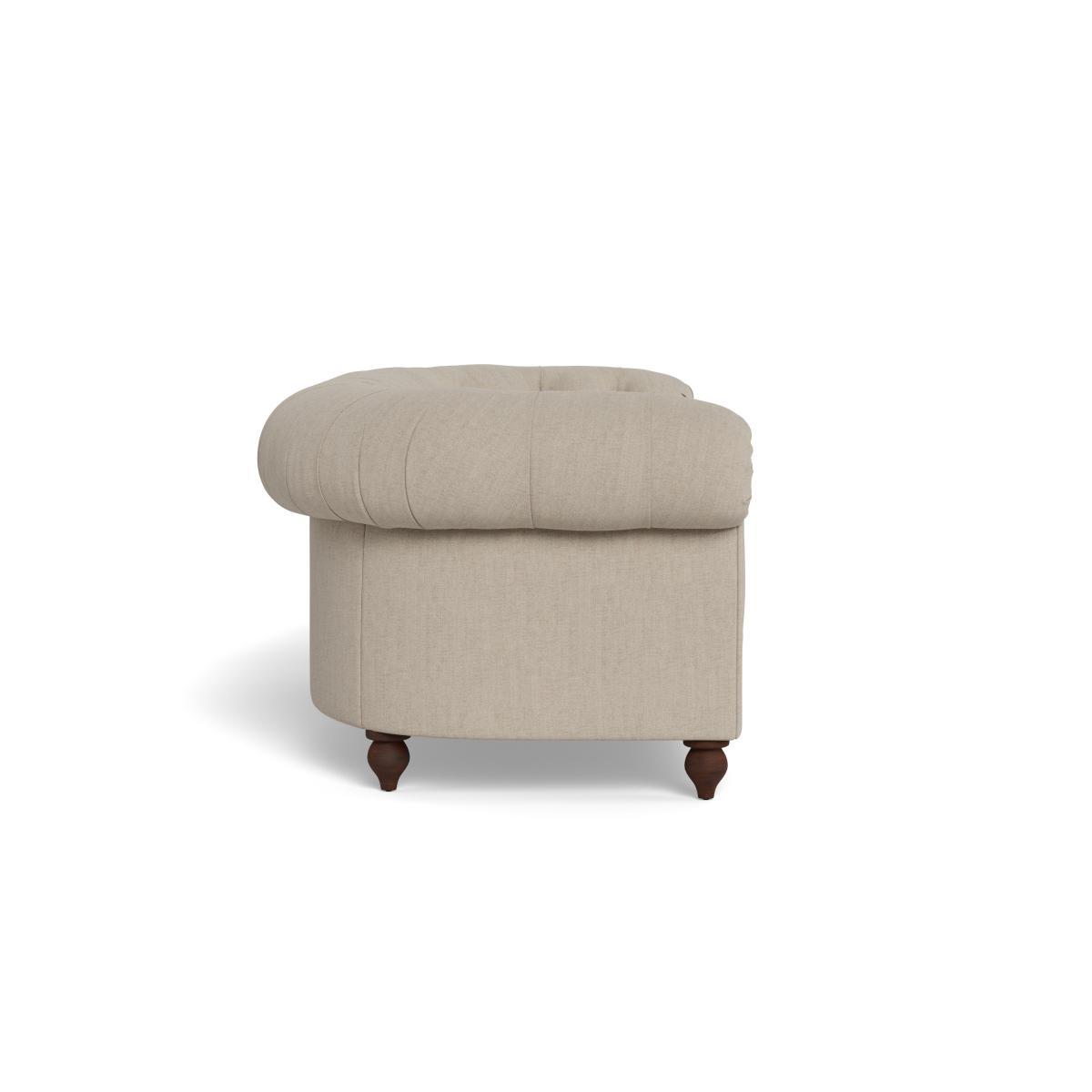 Heal's Fitzrovia 3 Seater Sofa Broad Weave Putty Natural Feet - Heal's UK Furniture – image 3