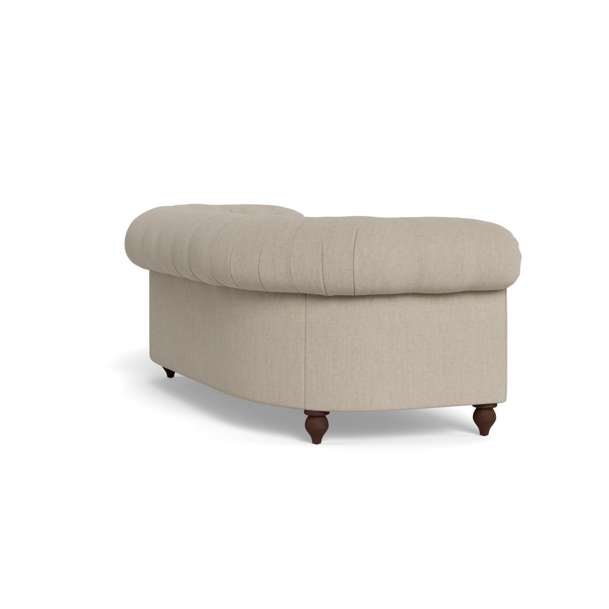 Heal's Fitzrovia 3 Seater Sofa Broad Weave Putty Natural Feet - Heal's UK Furniture – image 4