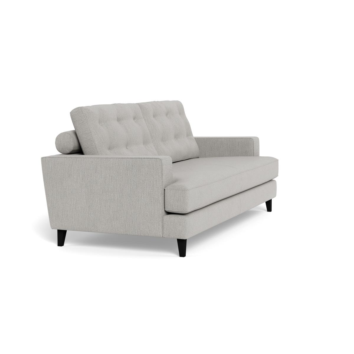 Heal's Mistral 3 Seater Sofa Smart Linen Mix Silver Black Feet – image 3