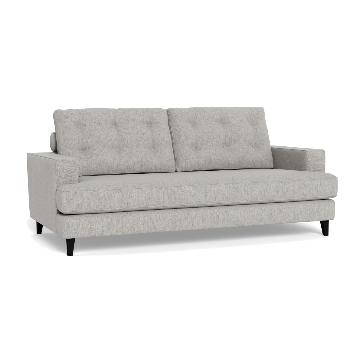 Heal's Mistral 3 Seater Sofa Smart Linen Mix Silver Black Feet – image 1
