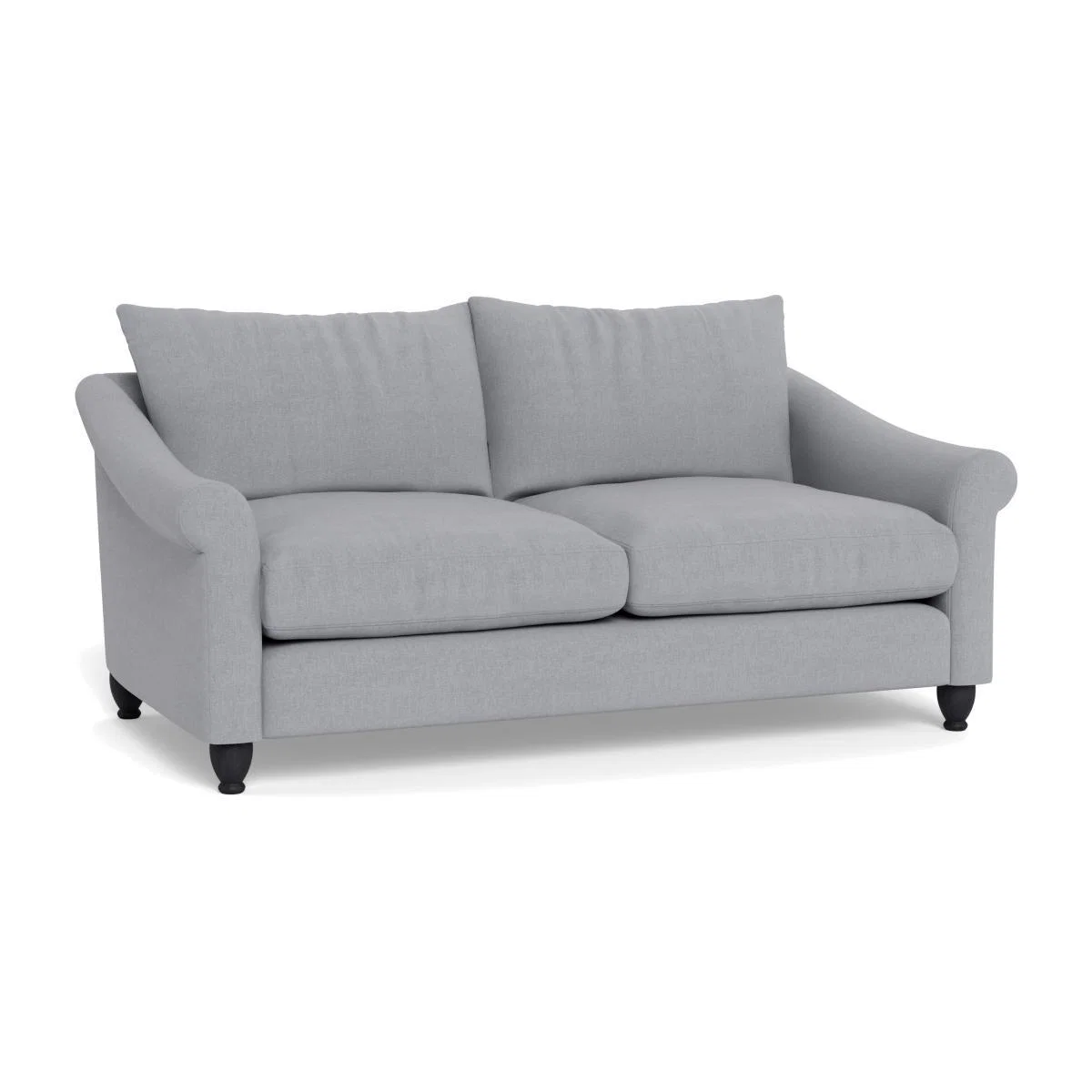 Heal's Devon 3 Seater Brushed Cotton Pewter Natural Ash Feet - Heal's UK Furniture – image 1