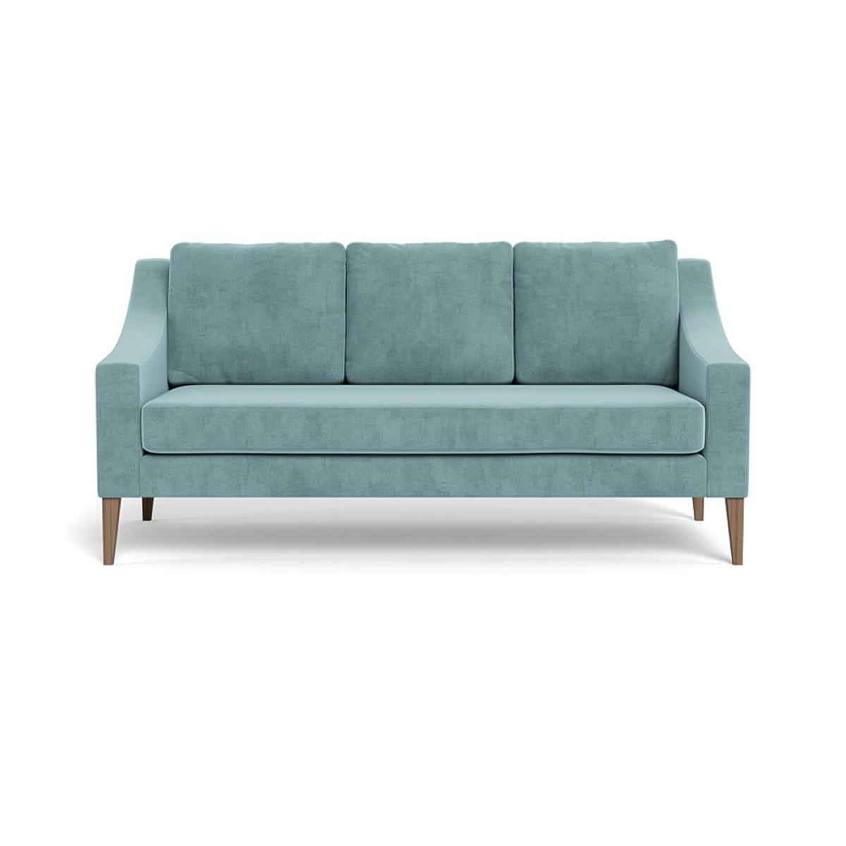 Heal's Richmond 3 Seater Sofa Smart Luxe Velvet Mineral Blue Walnut Stained Feet – image 2