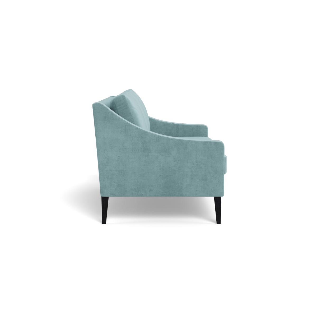 Heal's Richmond 3 Seater Sofa Smart Luxe Velvet Mineral Blue Walnut Stained Feet – image 4