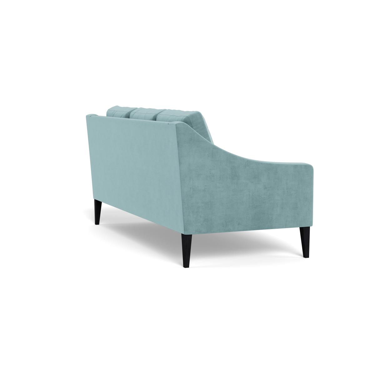 Heal's Richmond 3 Seater Sofa Smart Luxe Velvet Mineral Blue Walnut Stained Feet – image 5