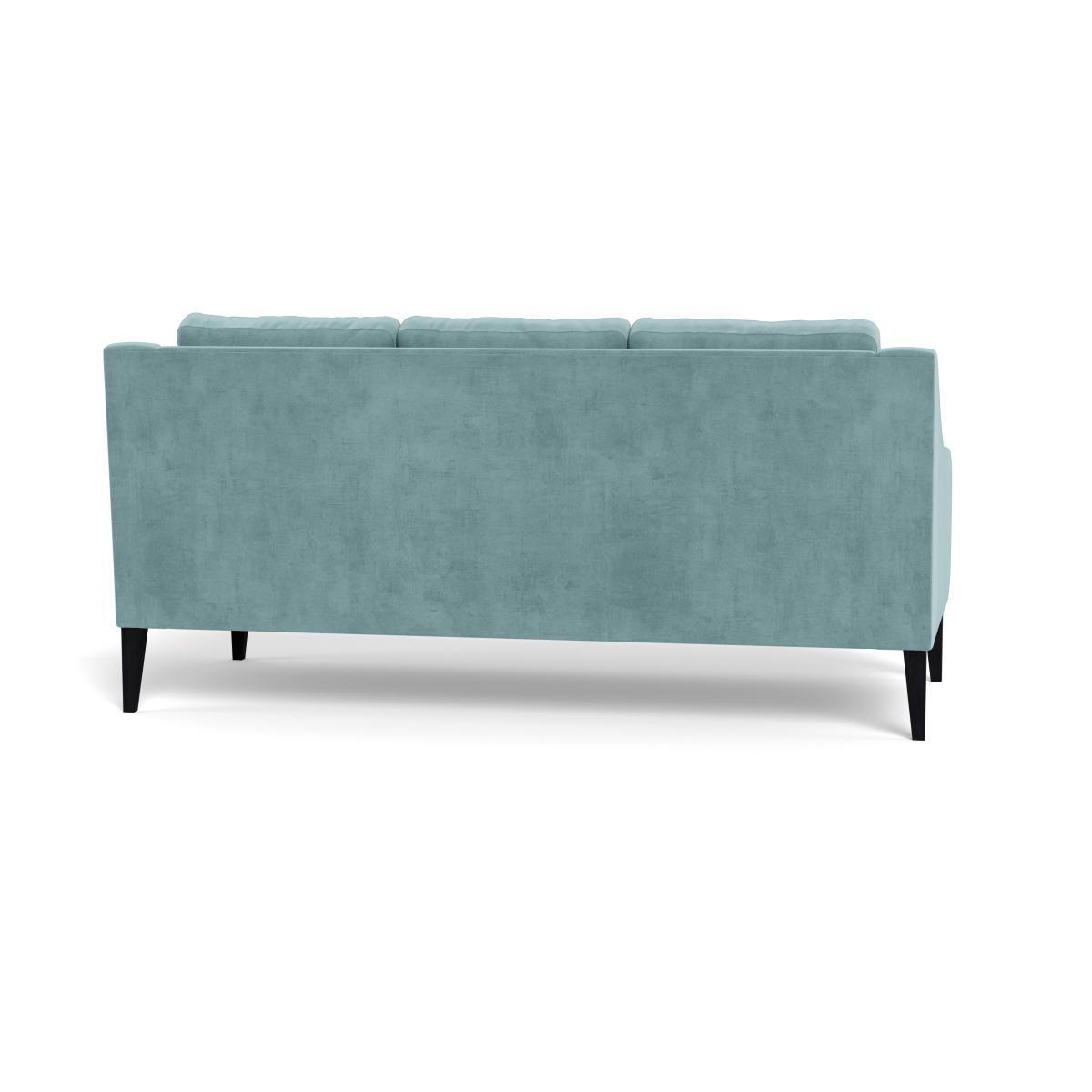 Heal's Richmond 3 Seater Sofa Smart Luxe Velvet Mineral Blue Walnut Stained Feet – image 6