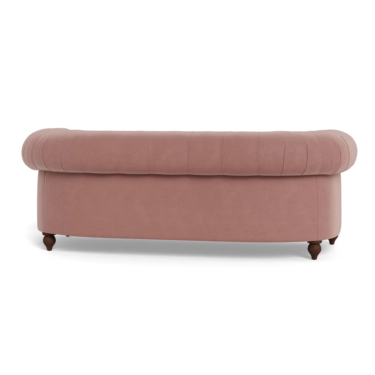 Heal's Fitzrovia 3 Seater Sofa Smart Luxe Velvet Dusky Pink Black Painted Oak Feet – image 6