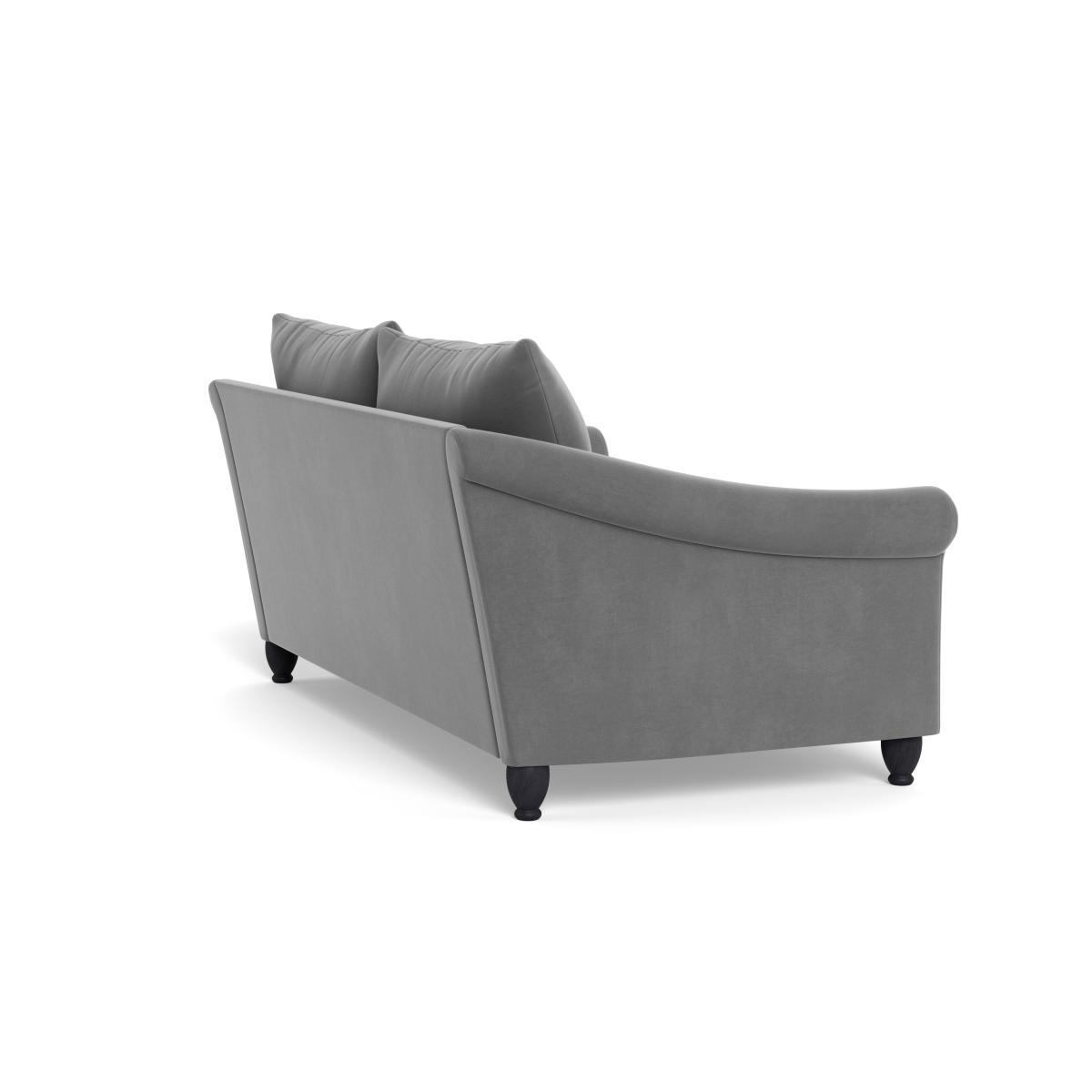 Heal's Devon 3 Seater Smart Velvet Mercury Walnut Stain Beech Feet - Heal's UK Furniture – image 4
