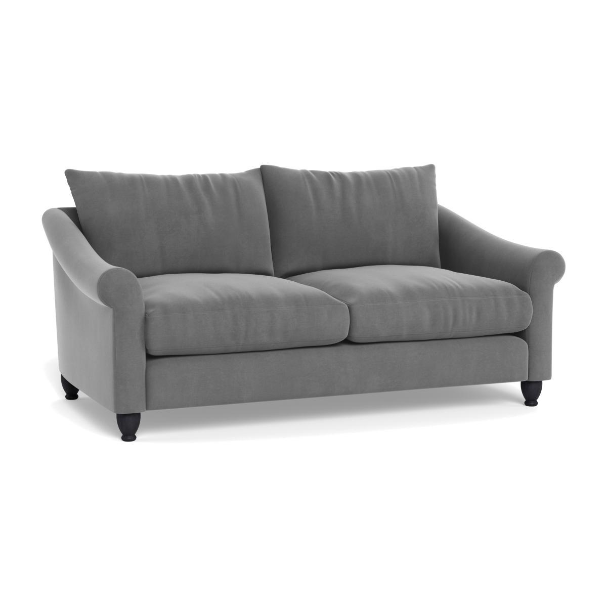Heal's Devon 3 Seater Smart Velvet Mercury Walnut Stain Beech Feet - Heal's UK Furniture – image 1