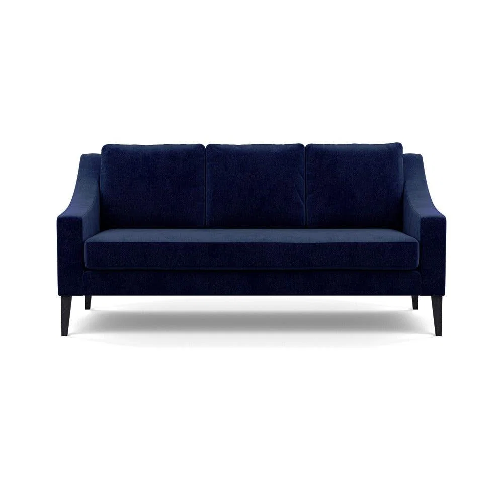 Heal's Richmond 3 Seater Sofa Smart Luxe Velvet Midnight Black Feet – image 2
