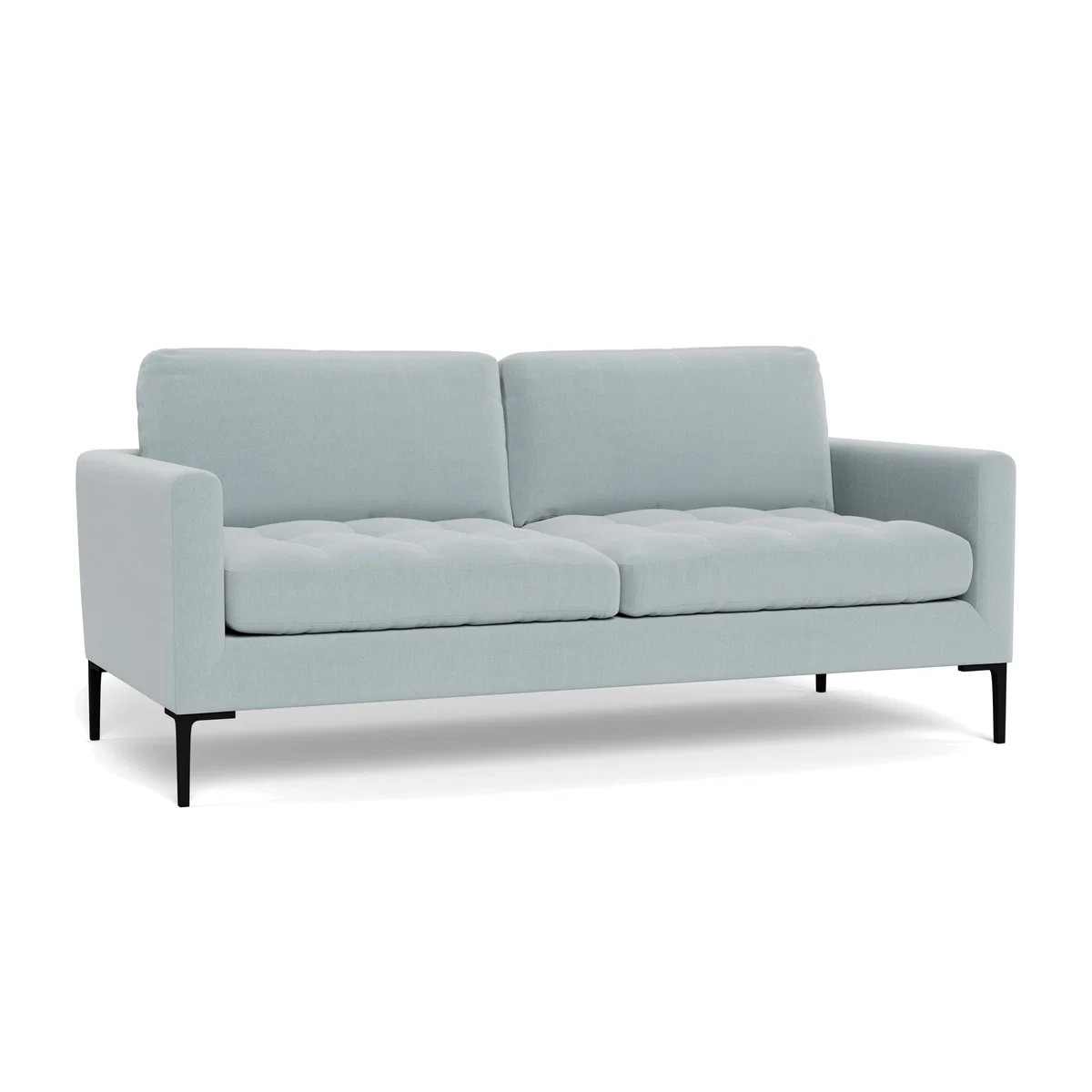 Heal's Eton 3 Seater Sofa Brushed Cotton Mist Brass Feet - Heal's UK Furniture – image 1