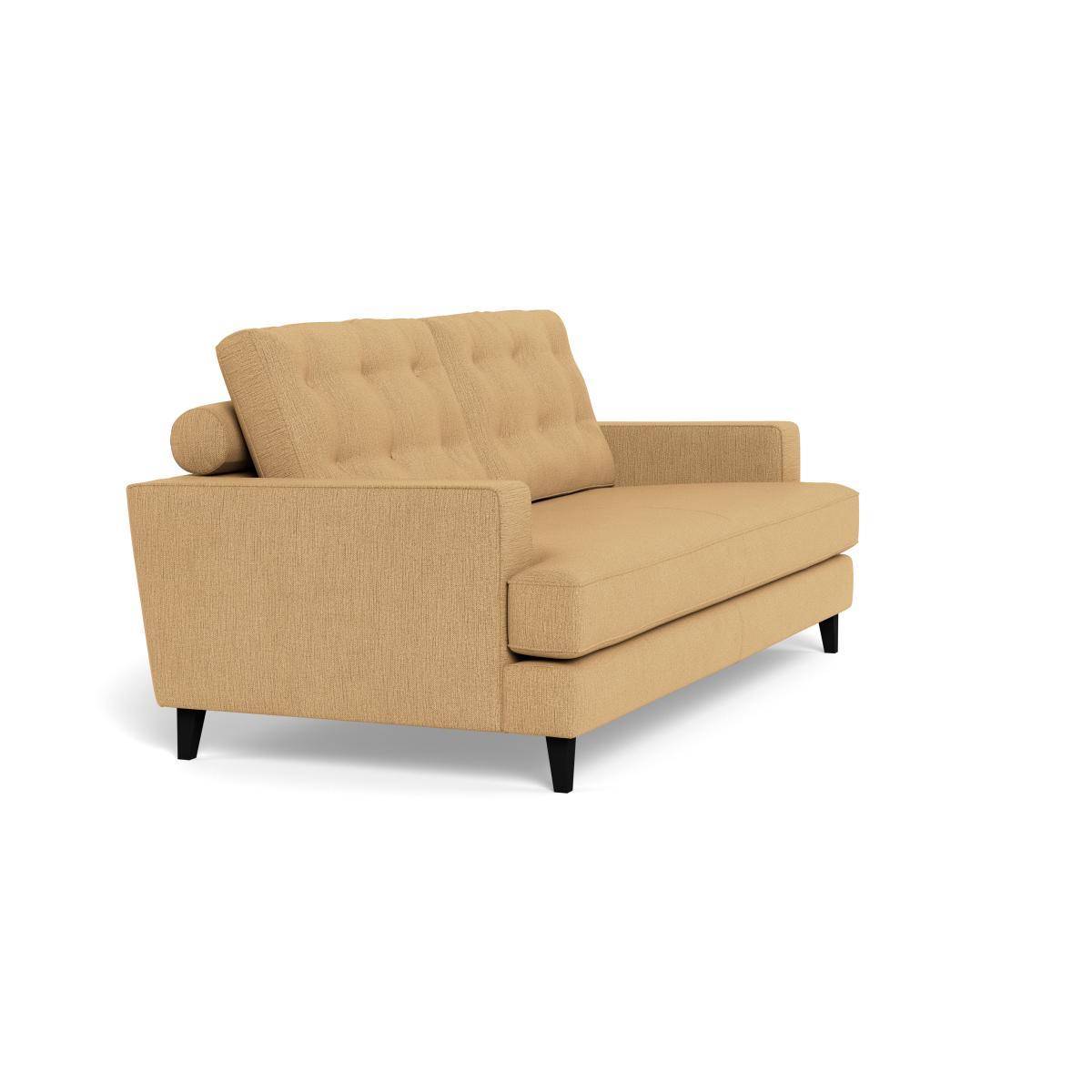 Heal's Mistral 3 Seater Sofa Smart Linen Mix Sand Black Feet - Heal's UK Furniture – image 2
