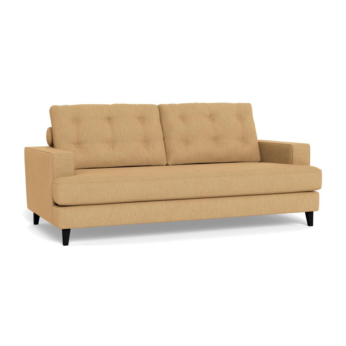 Heal's Mistral 3 Seater Sofa Smart Linen Mix Sand Black Feet - Heal's UK Furniture – image 1
