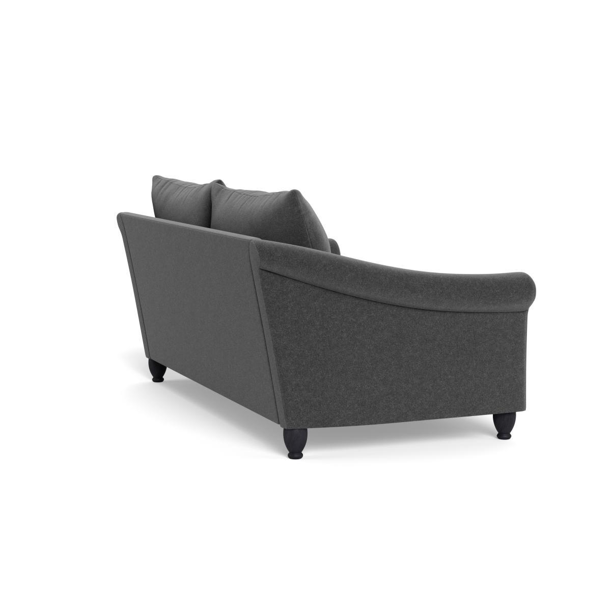 Heal's Devon 3 Seater Melton Wool Granite Walnut Stain Beech Feet - Heal's UK Furniture – image 4