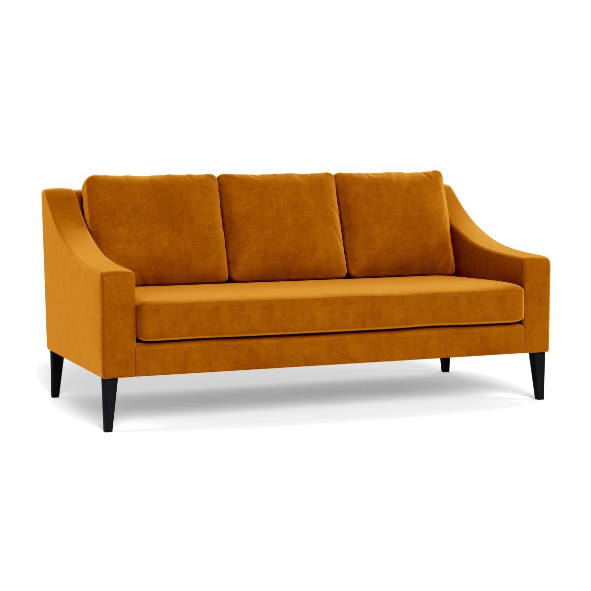 Heal's Richmond 3 Seater Sofa Smart Luxe Velvet Cognac Tinted Ash Feet - Heal's UK Furniture – image 1