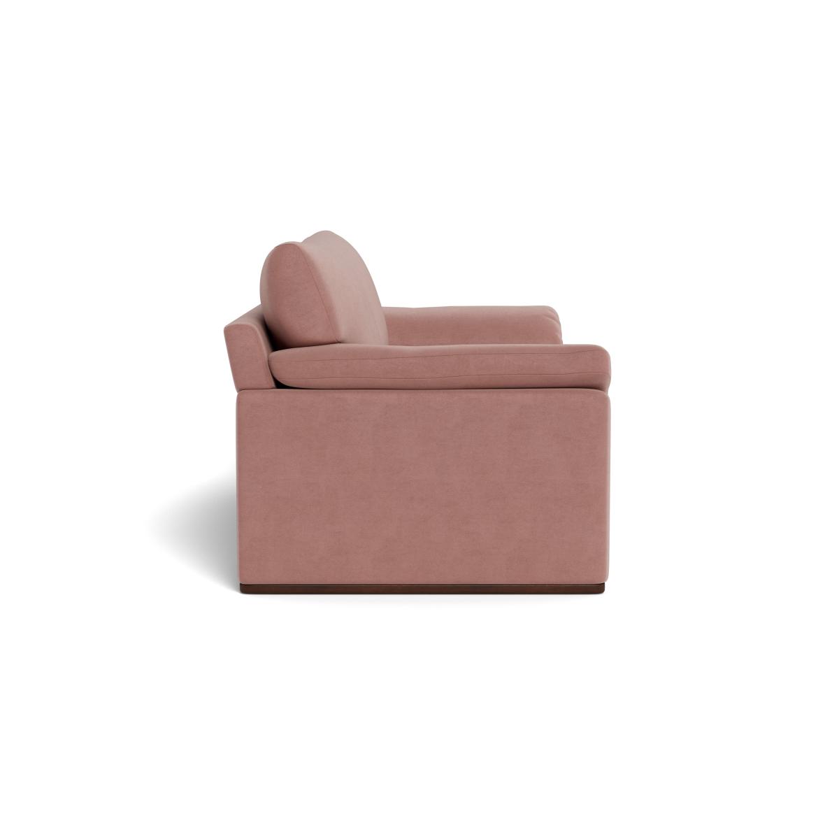 Heal's Paris II 3 Seater Sofa Smart Luxe Velvet Dusky Pink Walnut Stained Feet – image 4