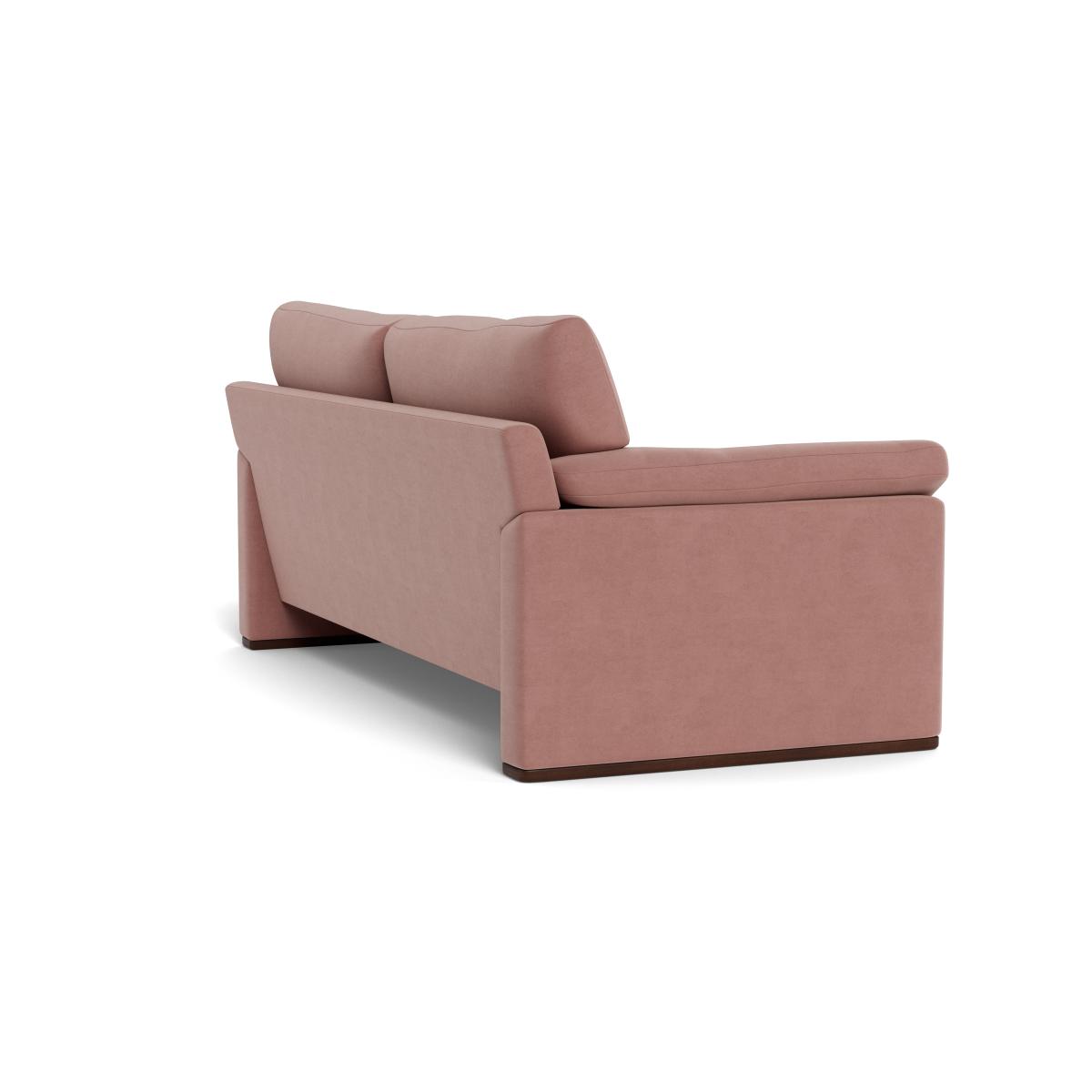 Heal's Paris II 3 Seater Sofa Smart Luxe Velvet Dusky Pink Walnut Stained Feet – image 5