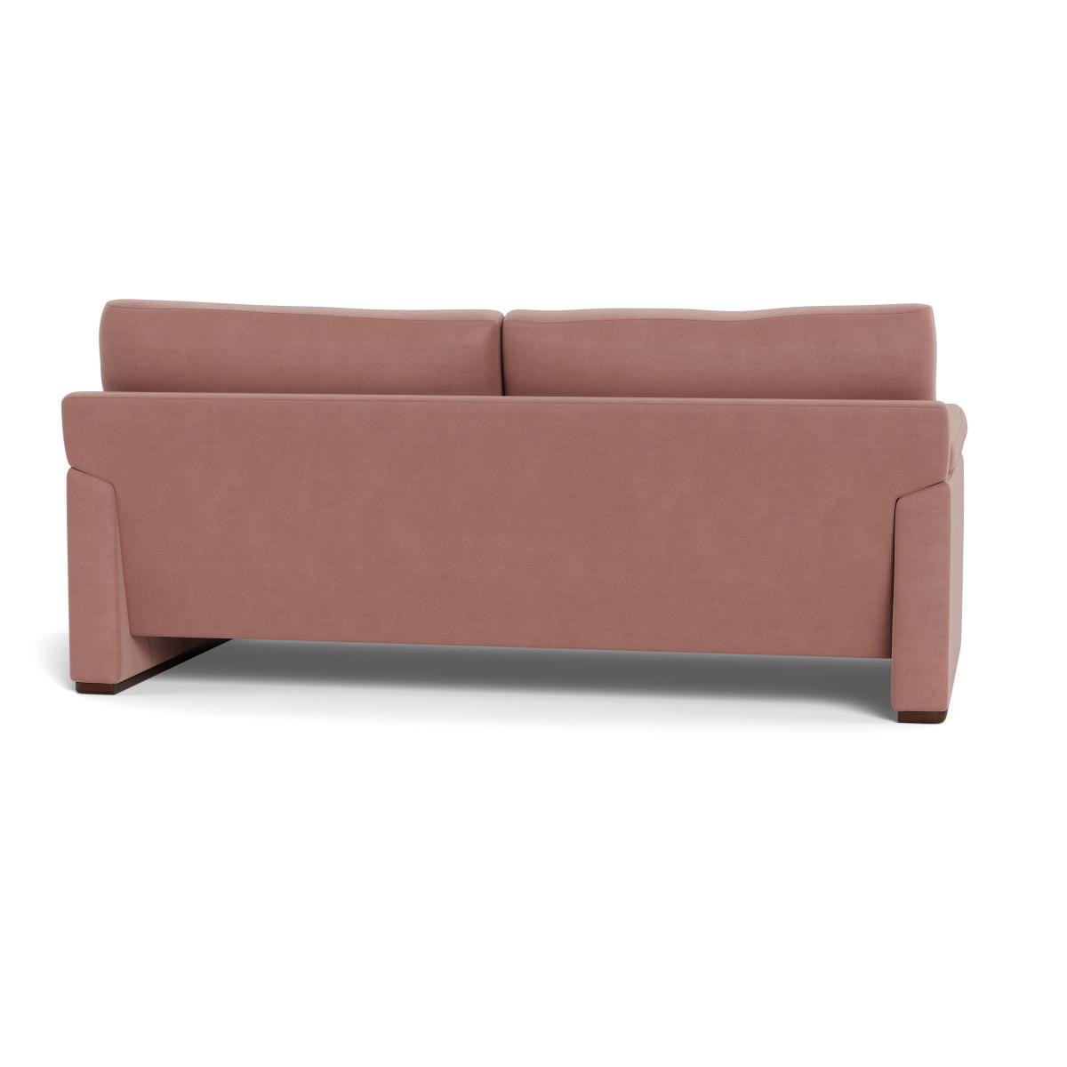 Heal's Paris II 3 Seater Sofa Smart Luxe Velvet Dusky Pink Walnut Stained Feet – image 6
