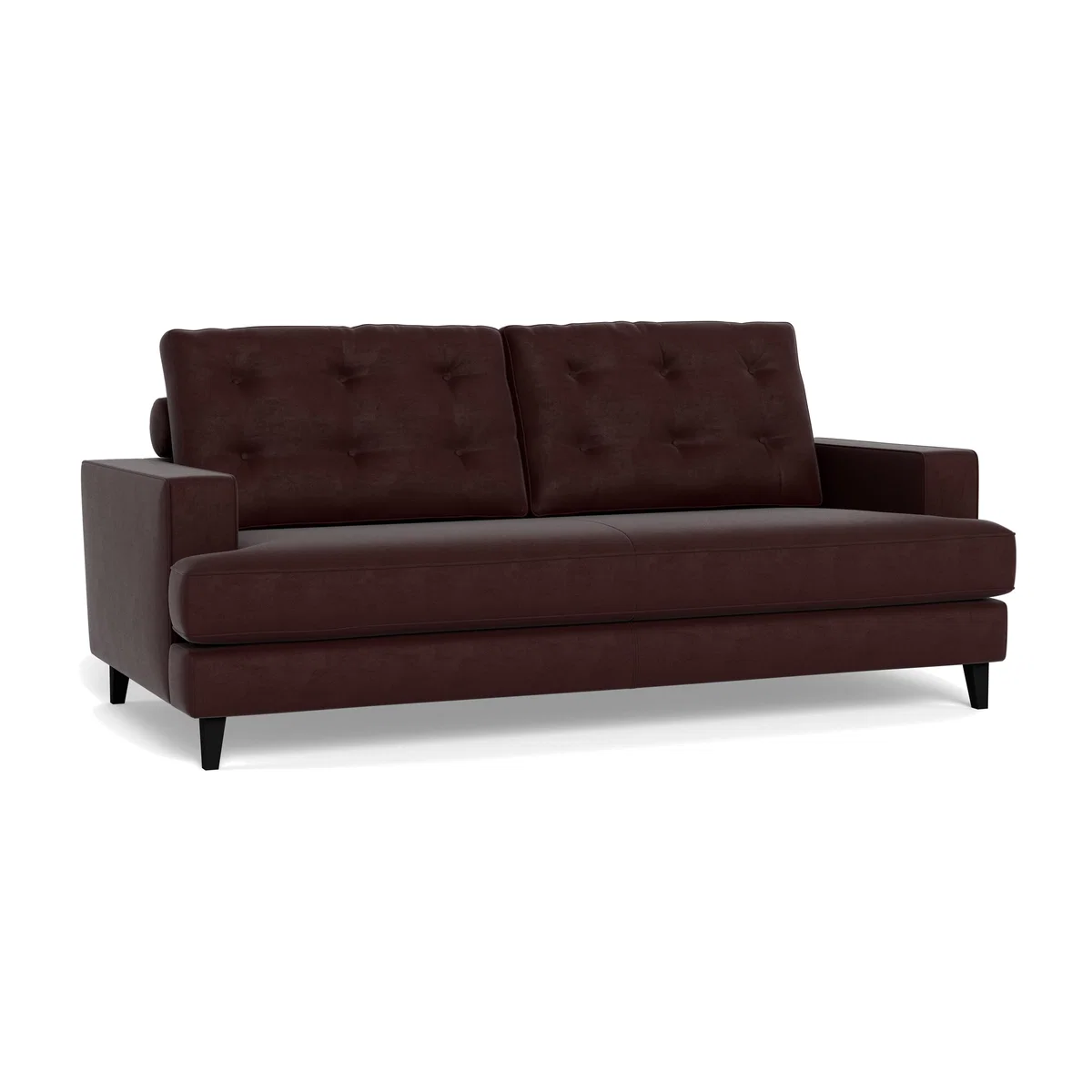 Heal's Mistral 3 Seater Sofa Smart Luxe Velvet Acorn Black Beech Feet – image 1