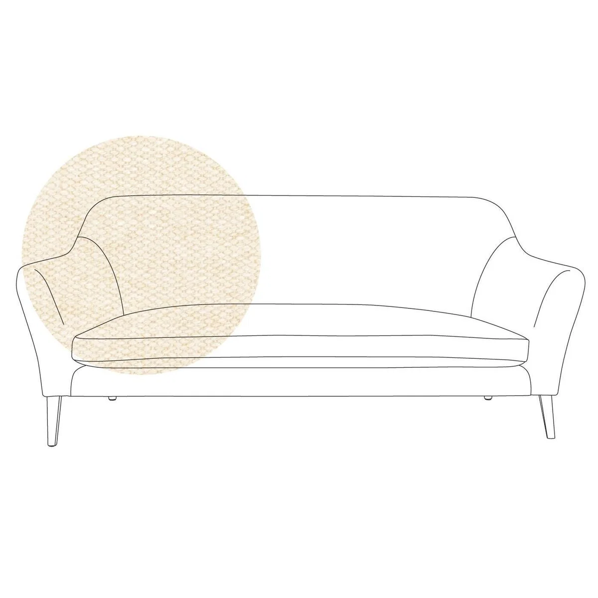 Heal's Wallis 3 Seater Sofa Cotton Grain Natural Feet – image 2