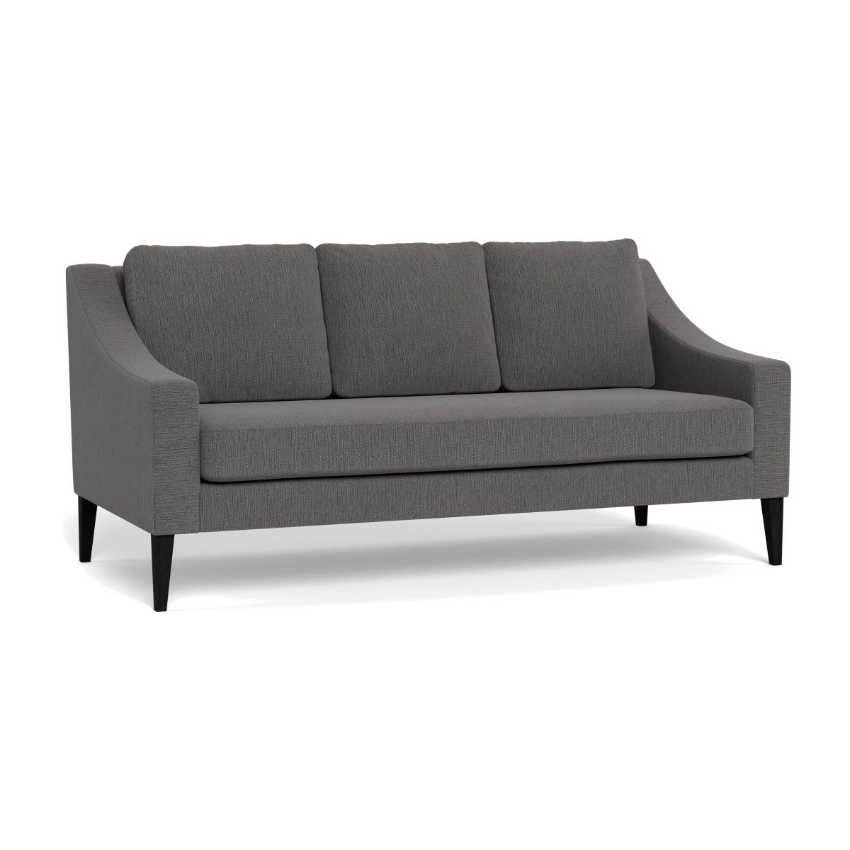 Heal's Richmond 3 Seater Sofa Smart Linen Mix Grey Black Feet – image 1