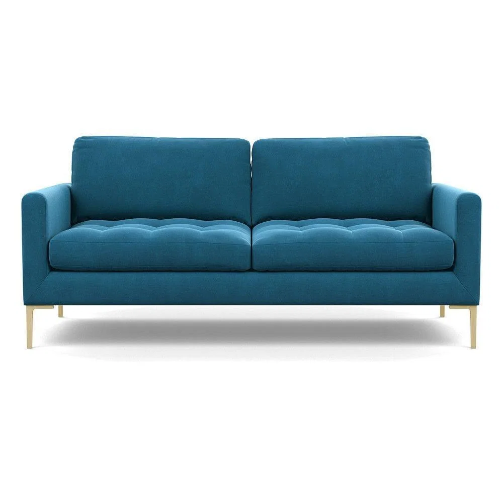 Heal's Eton 3 Seater Sofa Smart Velvet Dolphin Brass - Heal's UK Furniture – image 98